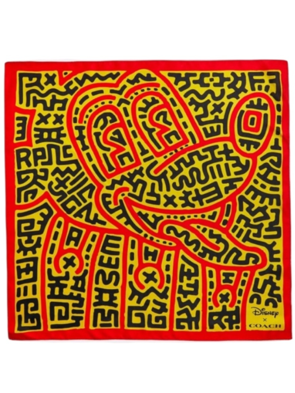 Limited Edition Coach X Keith Haring Silk Scarf